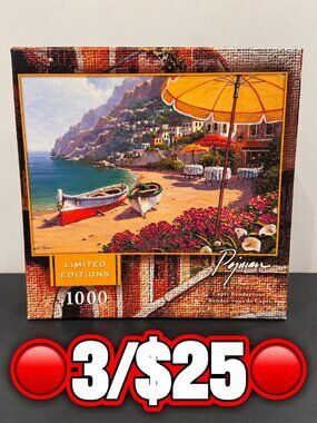 Bob Pejman 1000 Piece Puzzles Capri Rendezvous & Lake Como Villa SALE🔴3/$25!